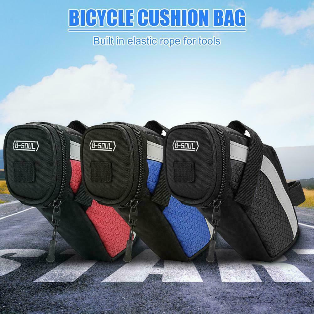 NEW B-SOUL Bicycle Reflective Saddle Rear Tool Bags Bike Seatpost Seat Tail Bag
