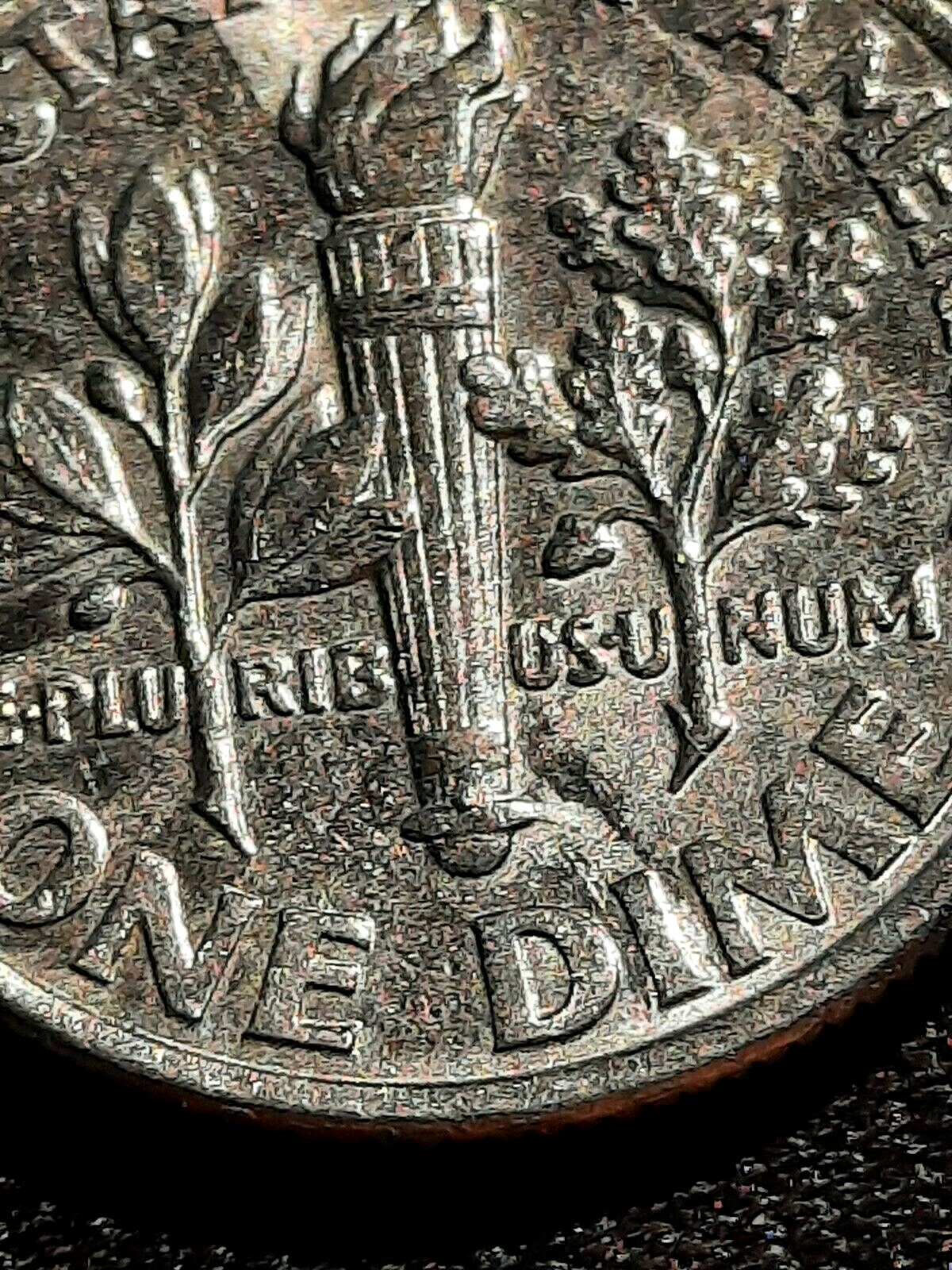 2004 P Roosevelt Dime Die Clash Observe/ Reverse