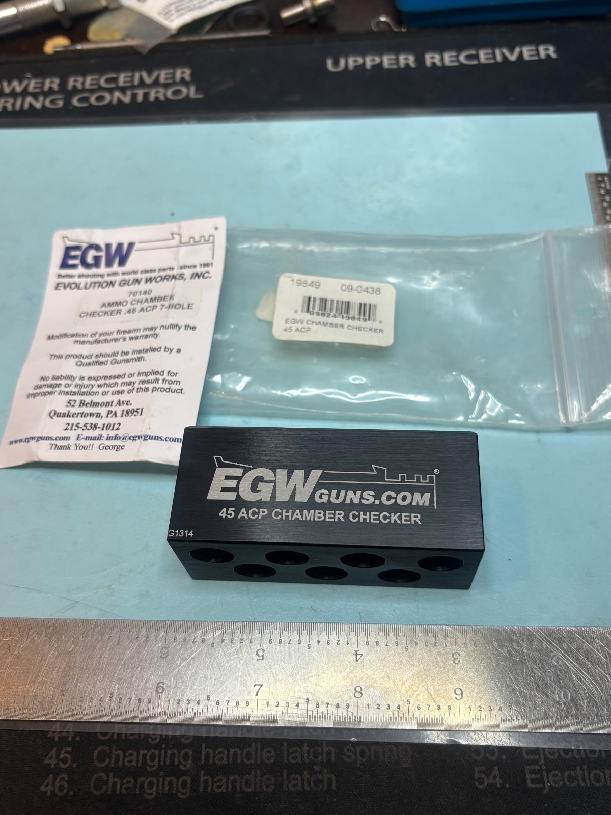 EGW 7 Hole Chamber Checker for .45 ACP
