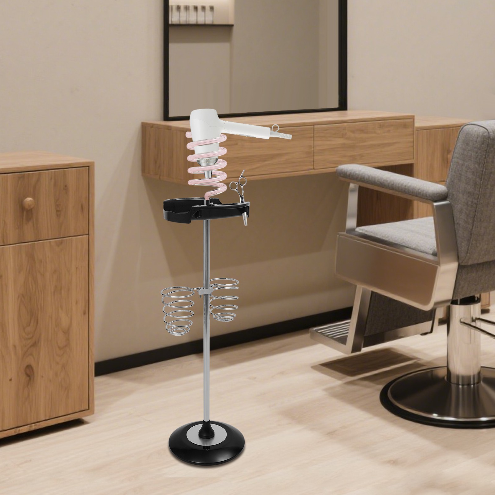 Hair Dryer Stand Hair Dryer Stand with Tray Hair Dryer Stand with Spiral Holders
