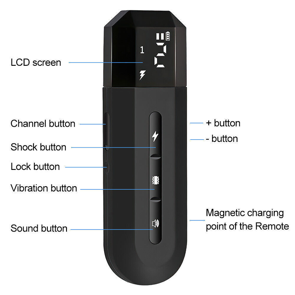 Dog Training Collar with Remote Rechargeable Waterproof LCD Pet Dog Shock Collar