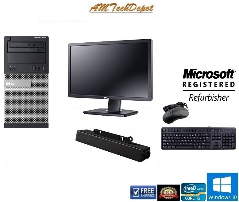 Dell Optiplex 7010 MT i5 3.2Ghz 16GB Win11 Pro 500GB HDD W/P2212 HD Monitor