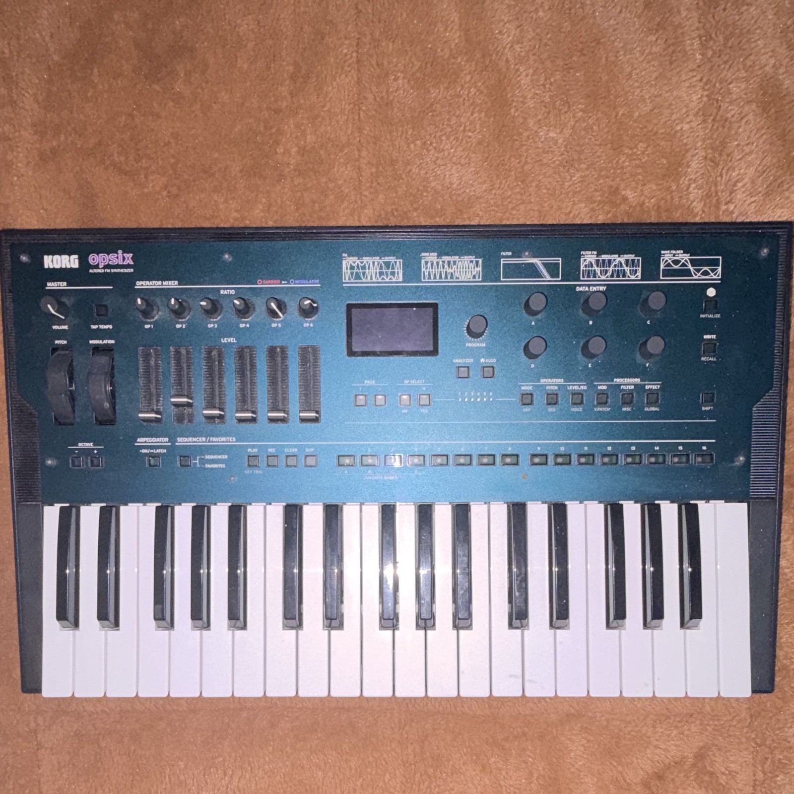 KORG opsix 37-Key Keyboard Synthesizer w/ Display Screen, Pitch & Mod Wheels