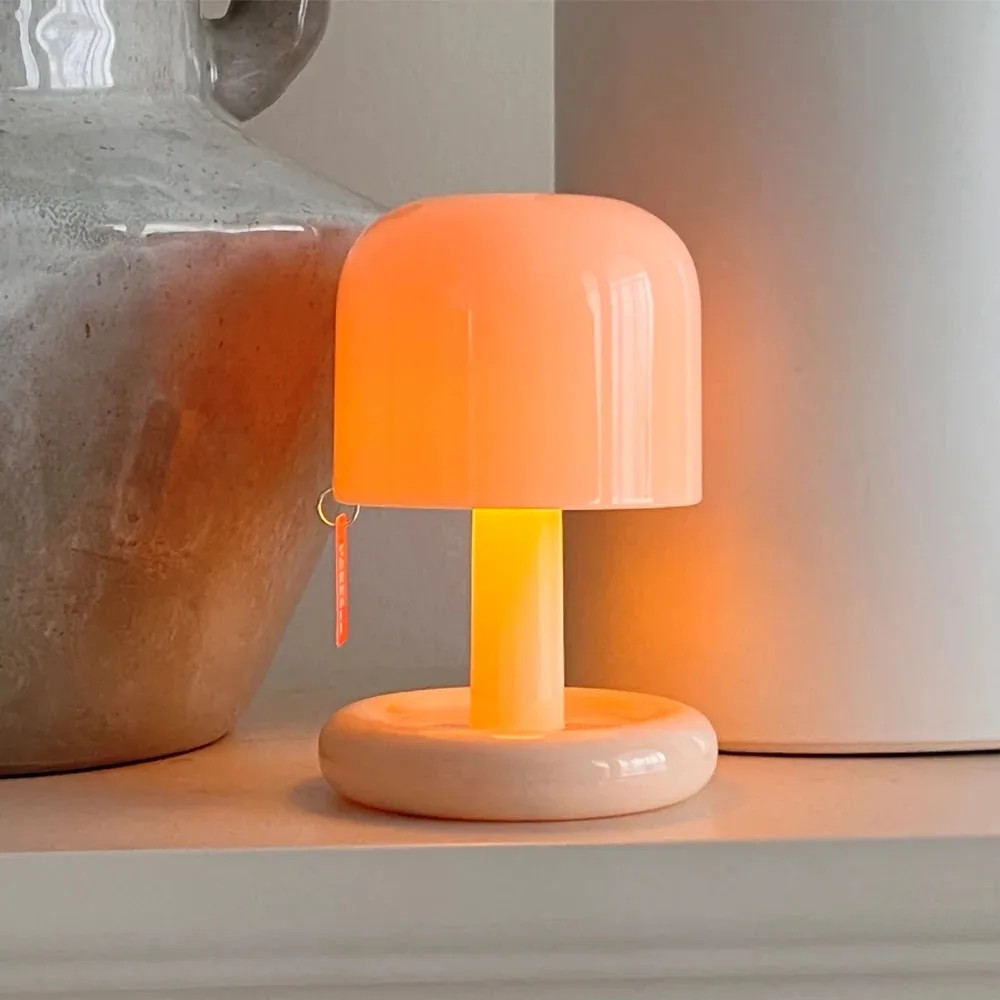 USB Rechargeable LED Touch Control Mini Mushroom Sunset Night Lamp