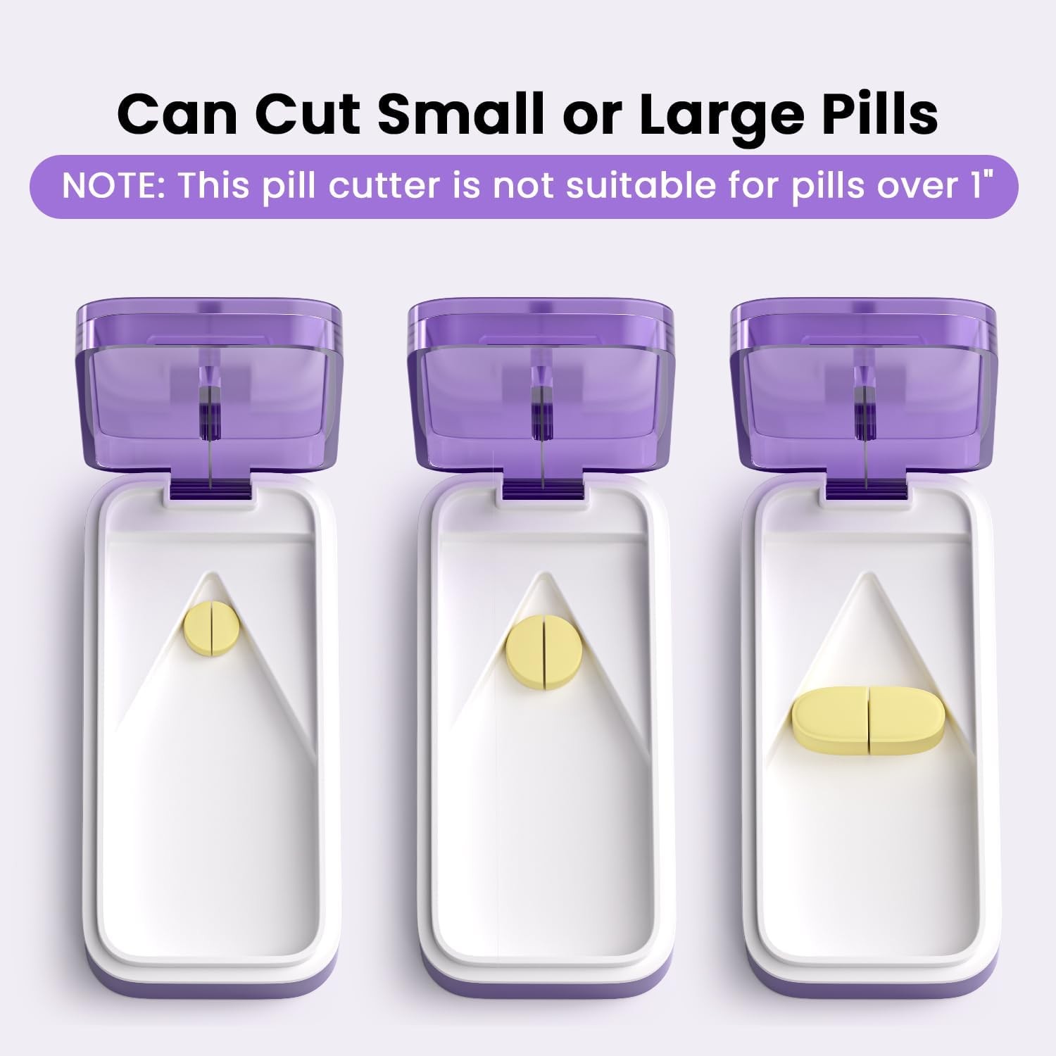 Large or Small Pills,Pill Splitters Cutting Multiple Pills/Supplement/Medication