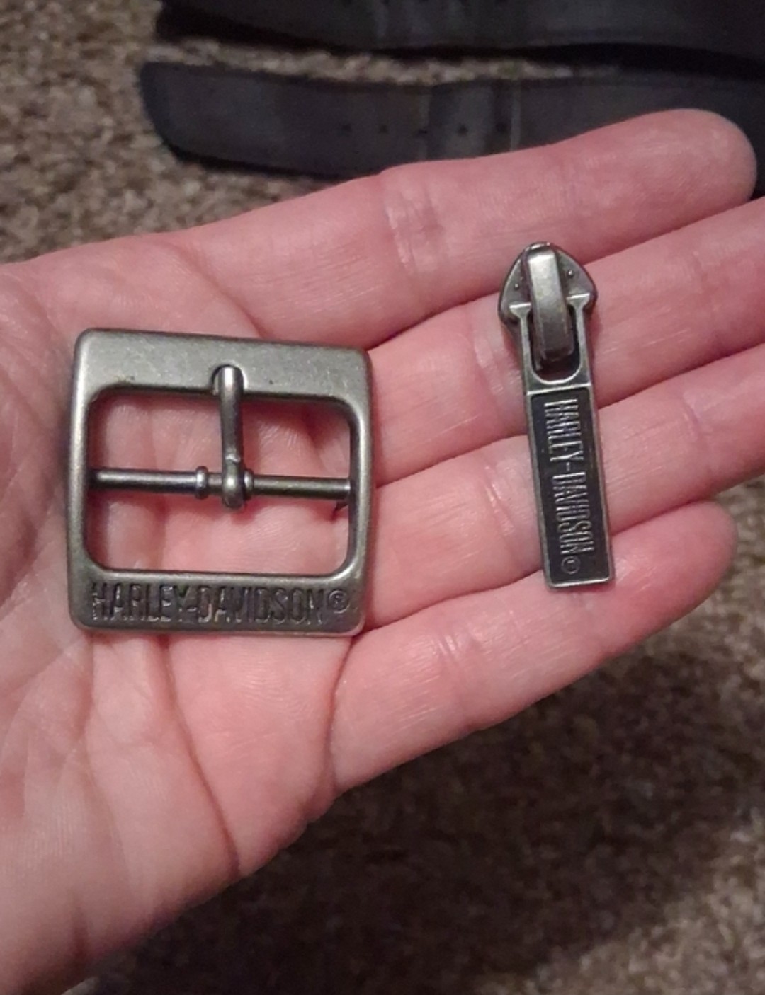 Harley-Davidson Boot Buckles And Zipper Pulls, perfect shape