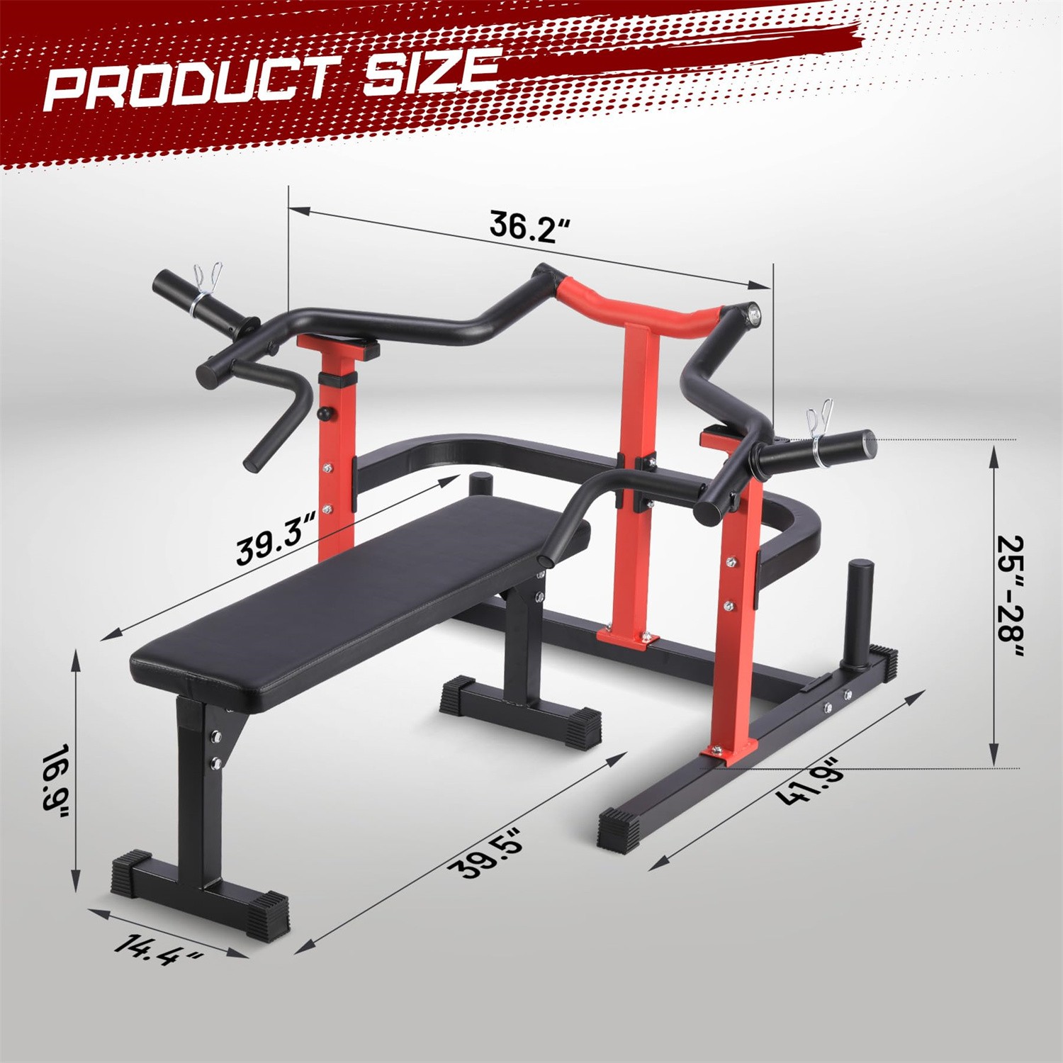✔️Chest Press Machine Weight Bench Press Machine Adjustable Flat Incline Bench U