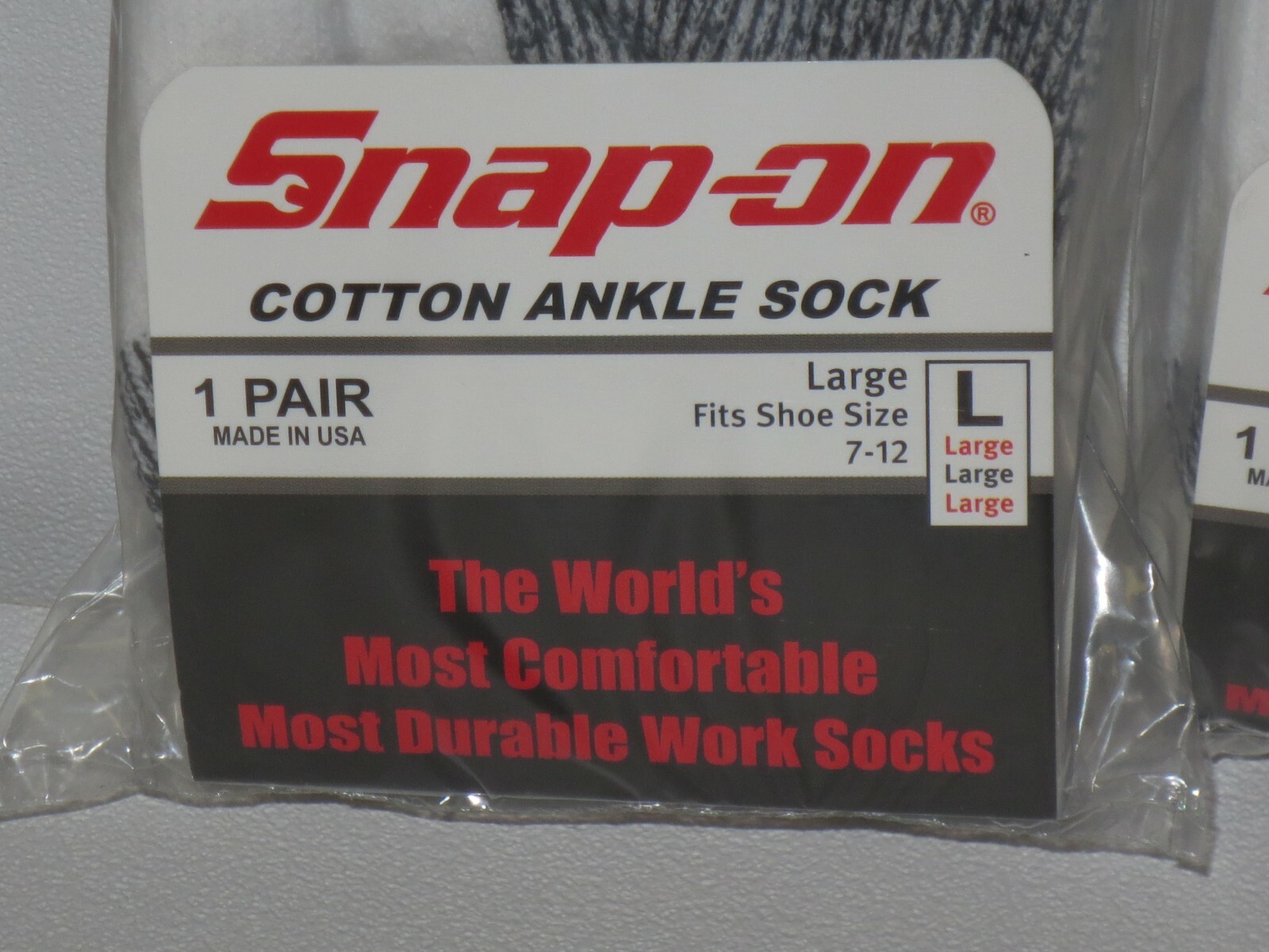12 PAIRS Snap-On Ankle Socks Men's WHITE LARGE *FREE SHIPPING* MADE IN USA *NEW*