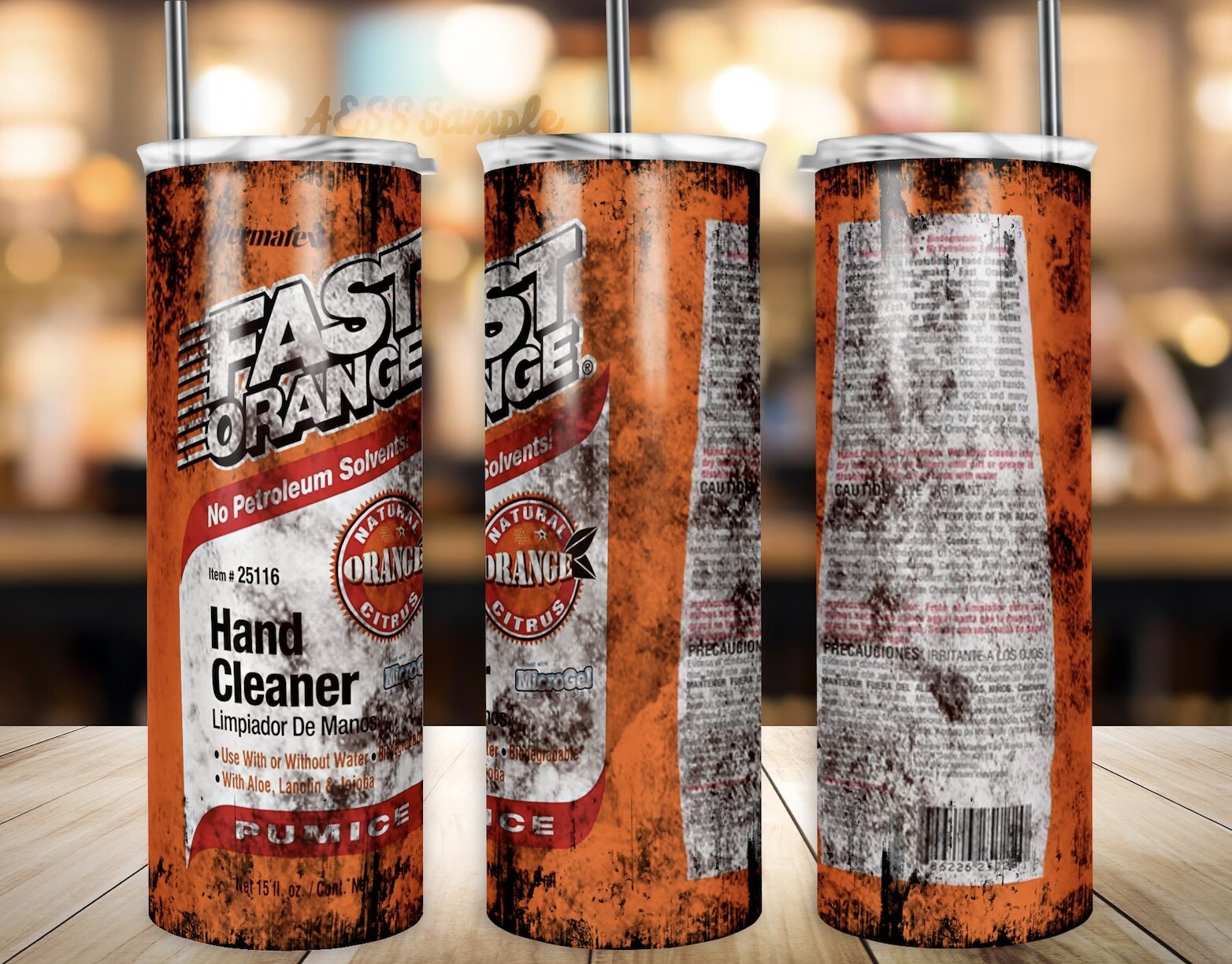 Fast Orange Hand Cleaner Mechanic Tumbler Design for 20oz Tumblers Degreaser