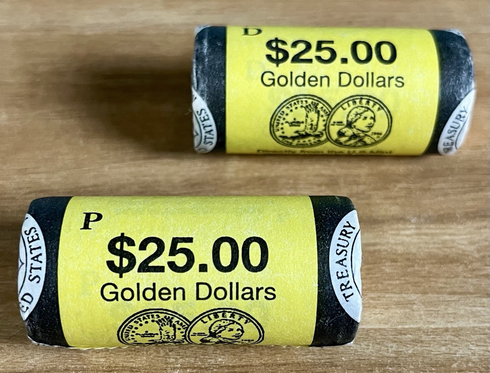 2006-P & D Sacagawea Native American “Golden Dollar” US Mint Sealed Coin Rolls