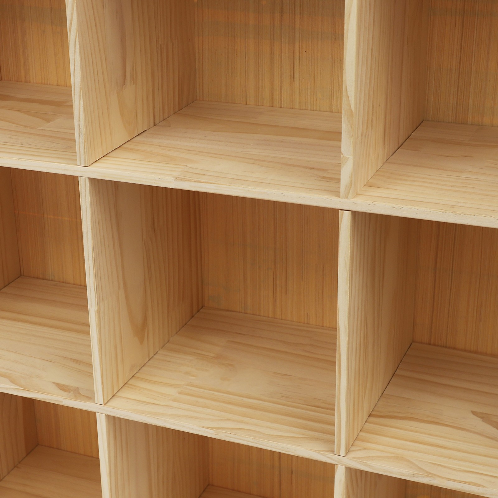 12-Cube Storage Shelf Bookcase Floor 3-Tier Storage and Display Cabinet for Home