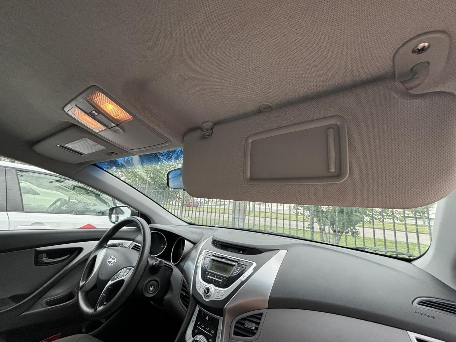 Sun Visor Makeup Mirror Left Grey Driver side Side For Hyundai Elantra MD 11-16