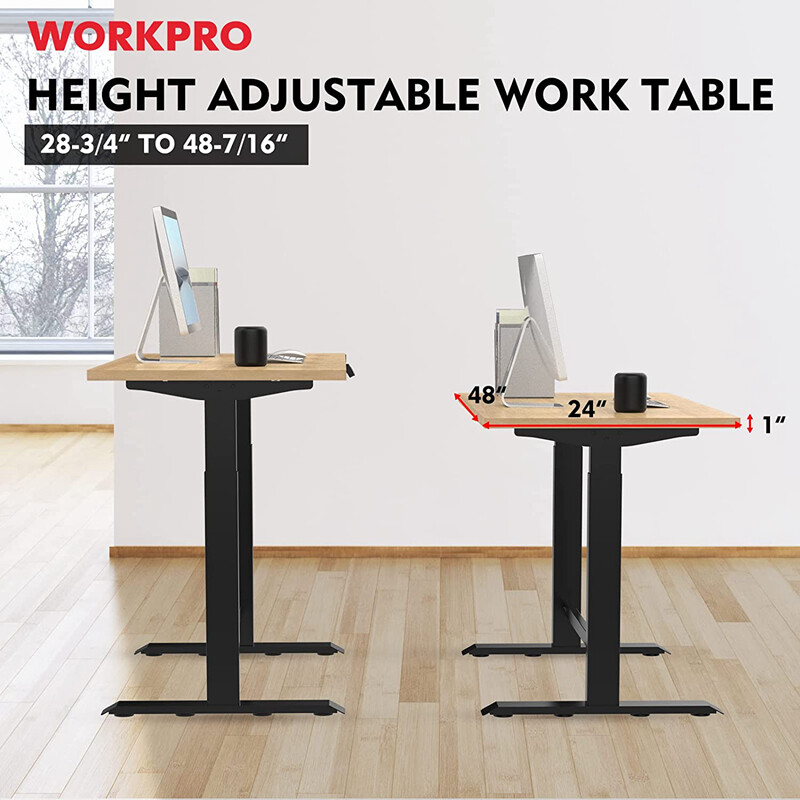 WORKPRO 48inch Electric Standing Desk 500 LBS Load Capacity Work Table Workbench
