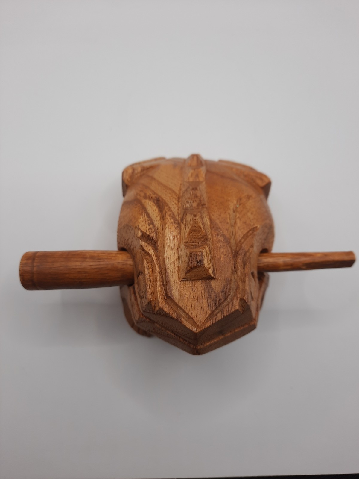 Hand Carved Wood Frog Percussion Musical Instrument