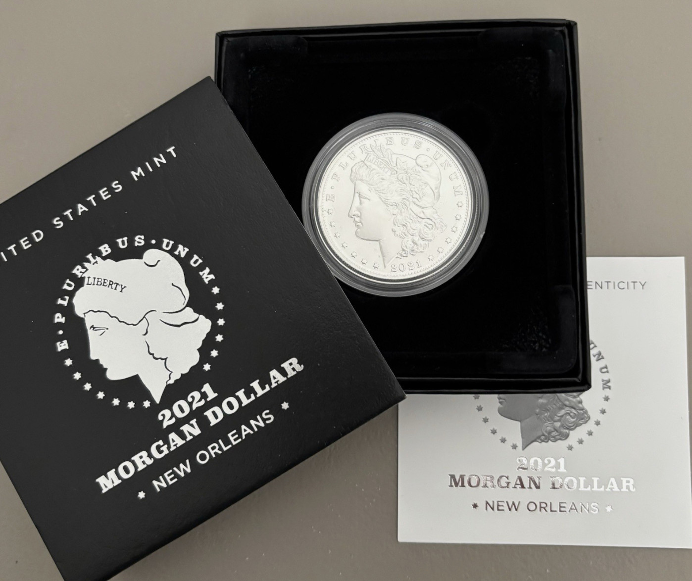 2021 O Uncirculated Morgan Silver Dollar 99.9% Silver w/ OGP & COA!!