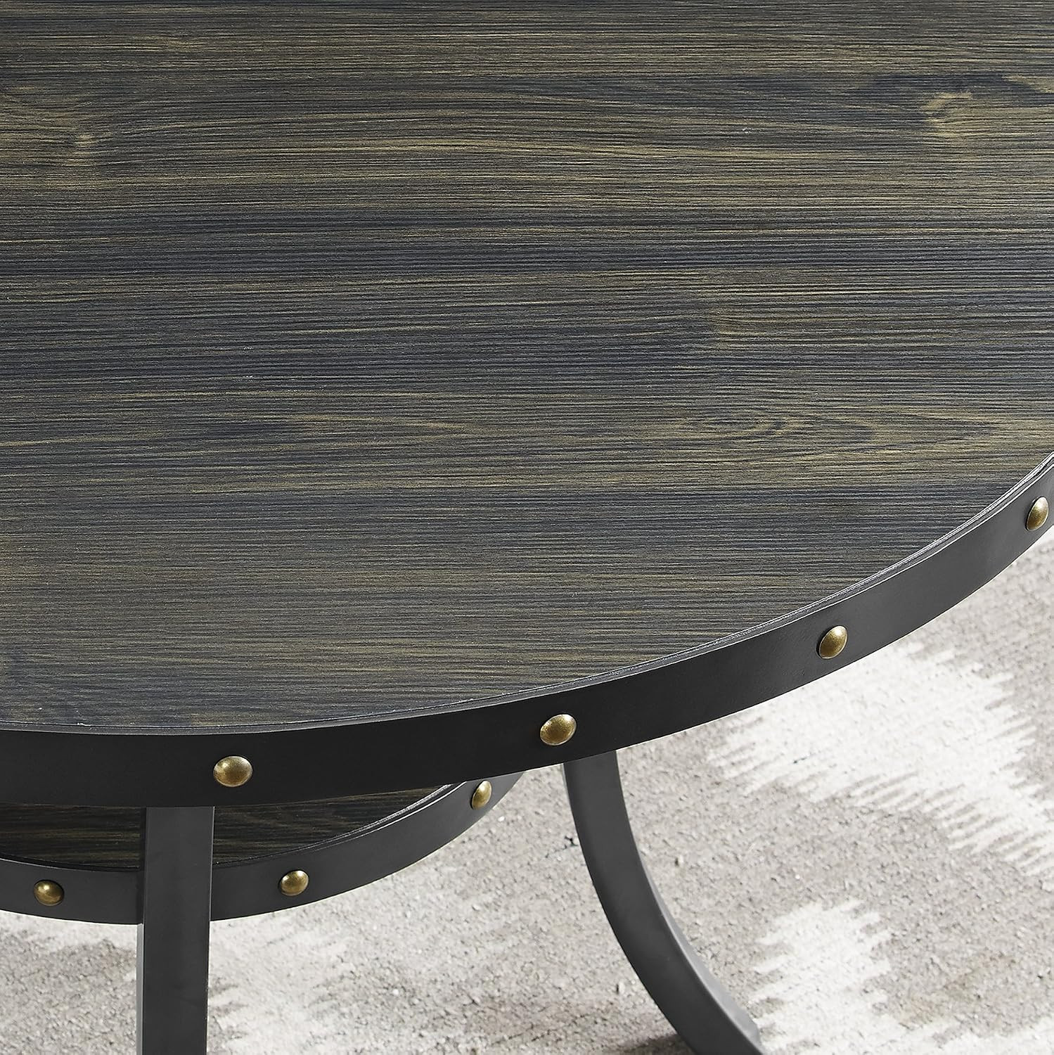 Biony 36" round Bar Table Nail Head Trim
