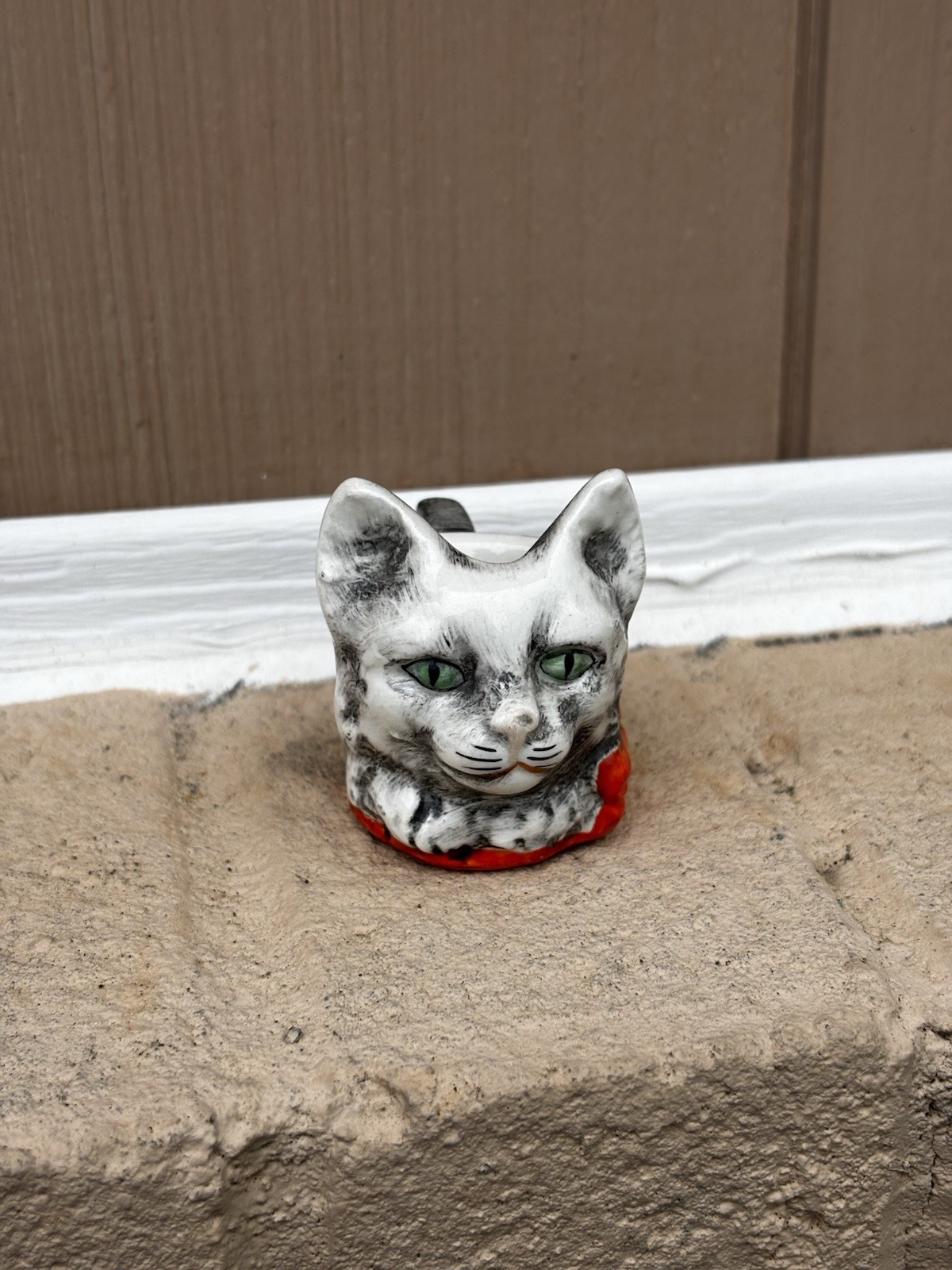 Vintage Goebel Miniature Cat Had Cup Germany Bee Marks
