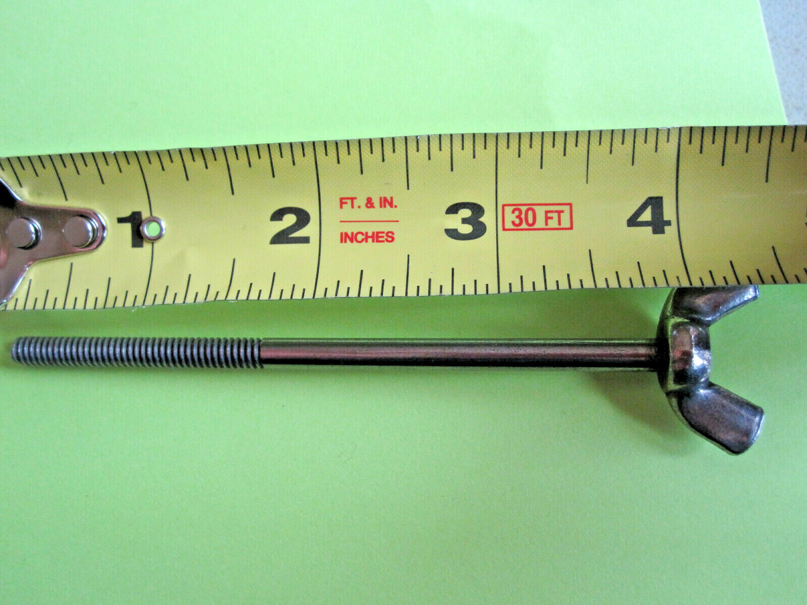 Drum Tension Rod T-rod Wing-Bolt Nickel Plated x1 (1 only) Vintage (NOS)
