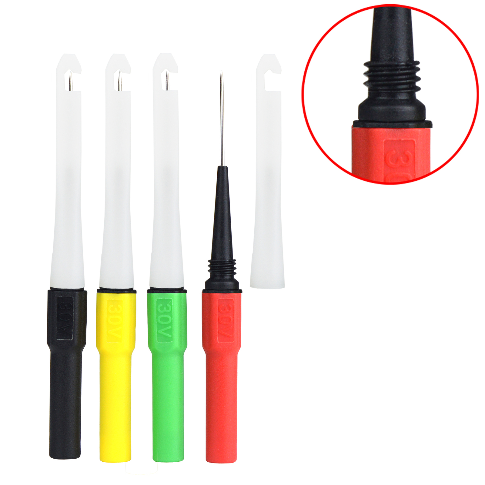 ZIBOO ZB07 Green/Yellow/Red/Black 3.25x 0.25 x 0.25 Mini BackProbe/WirePierce