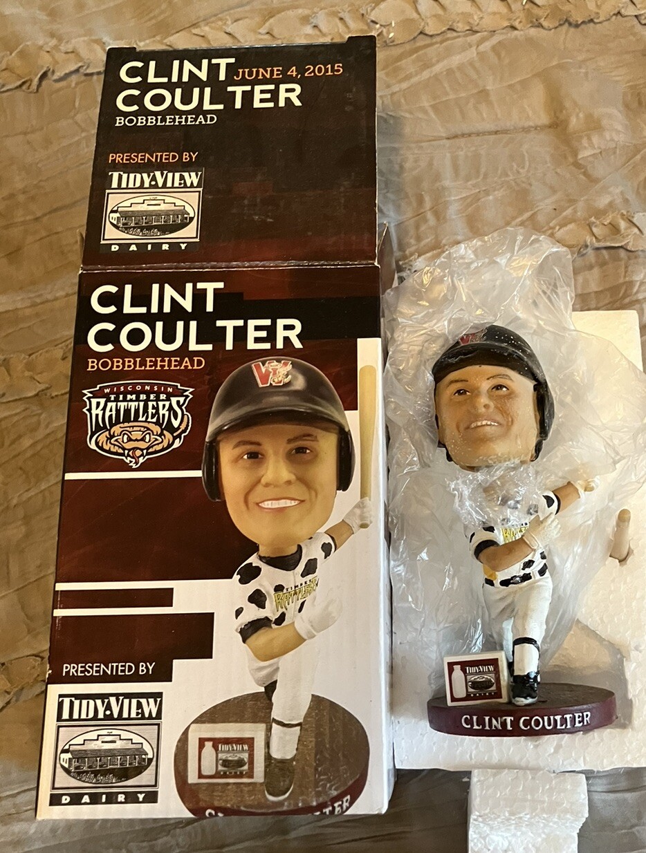 CLINT COULTER Bobblehead SGA Wisconsin Timber Rattlers Baseball 2015 Free Ship