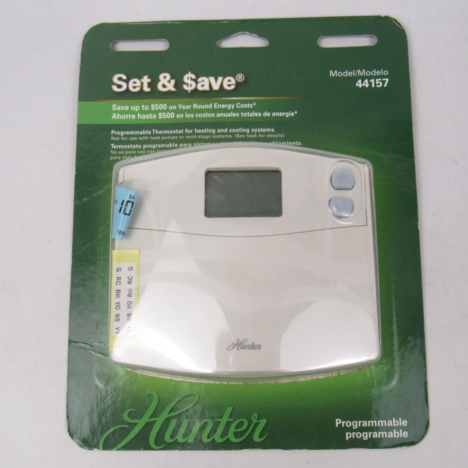 Hunter 44157 - 5/2-Day Digital Programmable Thermostat - Open Box