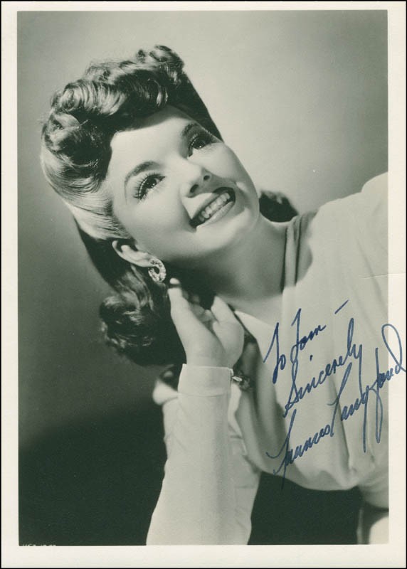 FRANCES LANGFORD - AUTOGRAPHED INSCRIBED PHOTOGRAPH