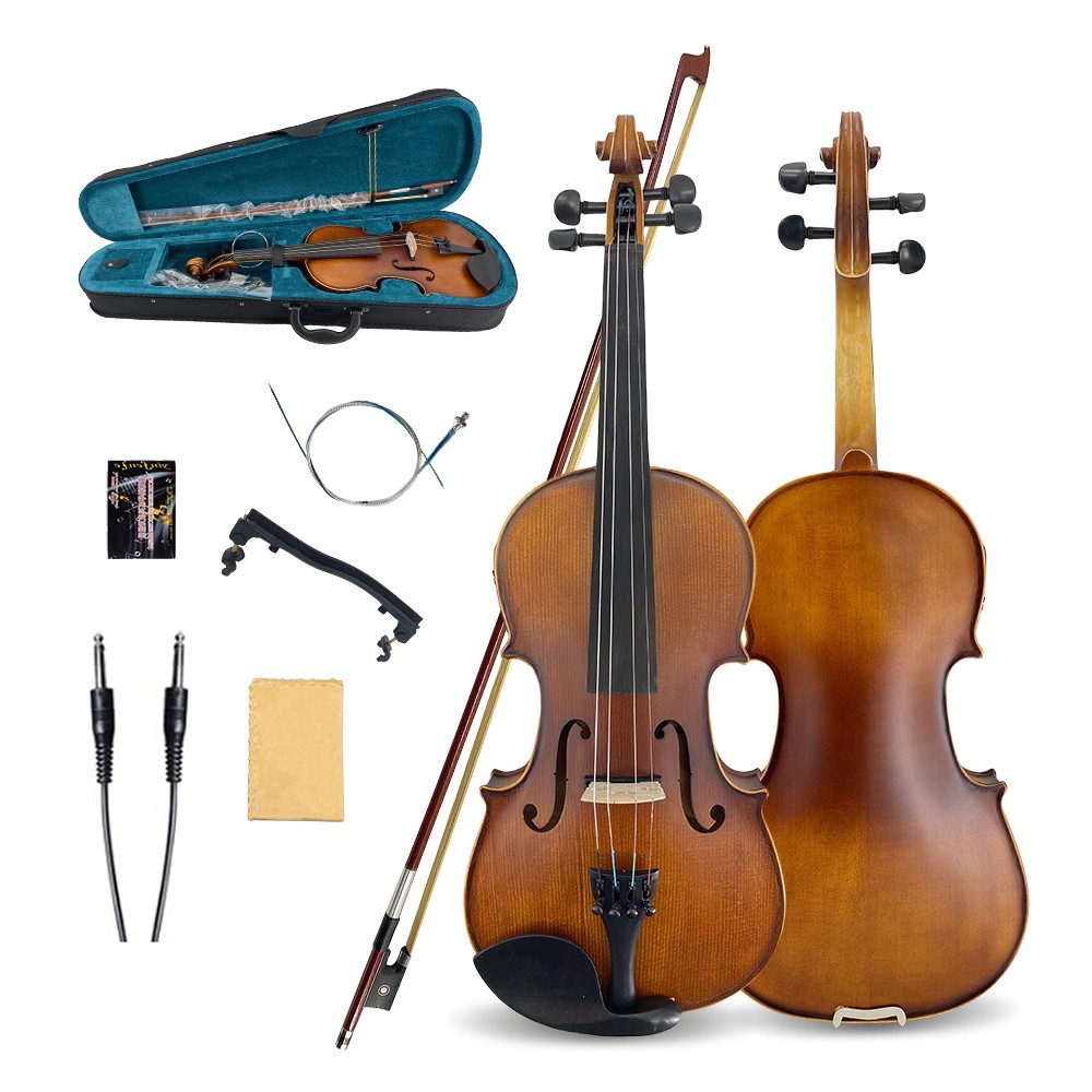 Electric Violin 4/4 4 string Acoustic Violin Maple Spruce with case,bow