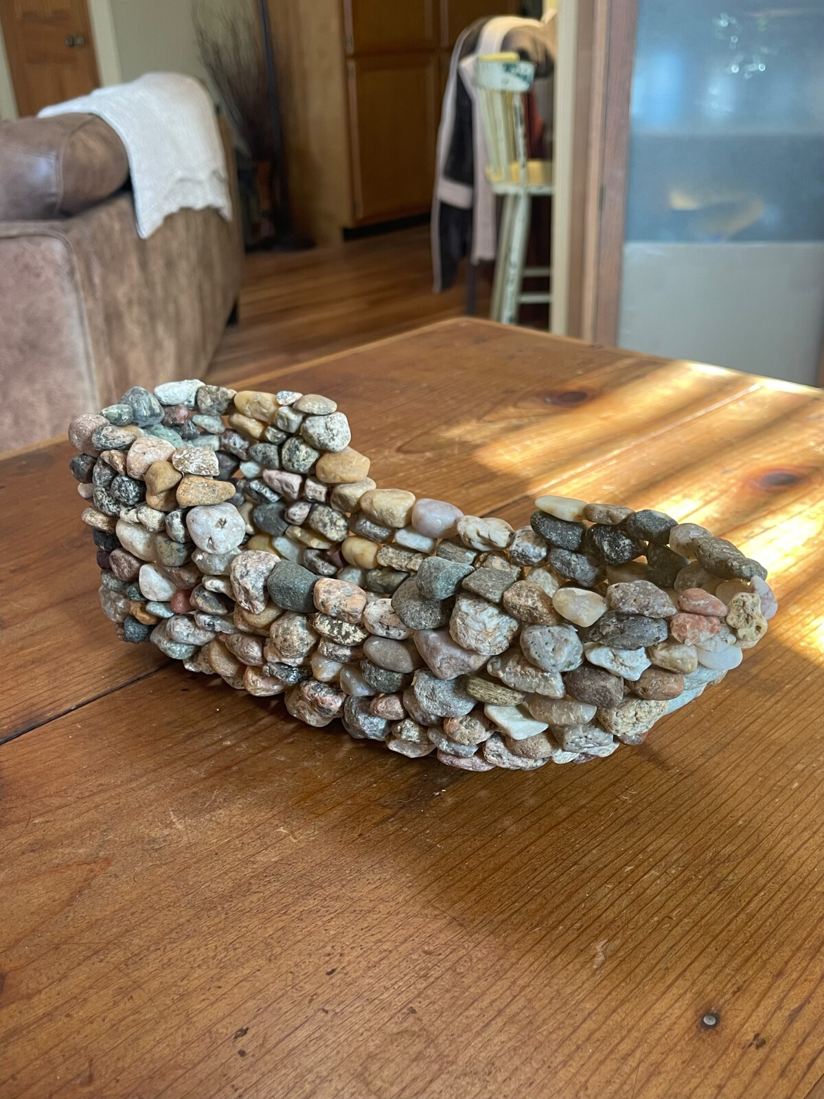 Handmade Natural Stone Tank Ornament - Ship Planter Aquarium Plants