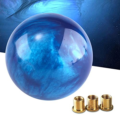 Shift knob Round Ball Marble Style Universal for Manual Automatic Dark Blue