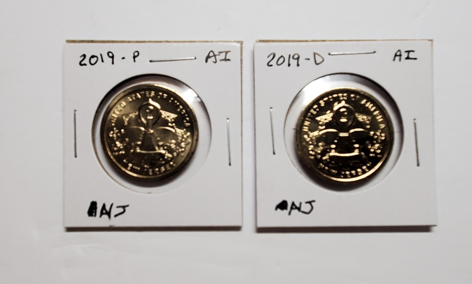 2019 P D New Jersey American Innovation Dollar, 2 Coins Uncirculated