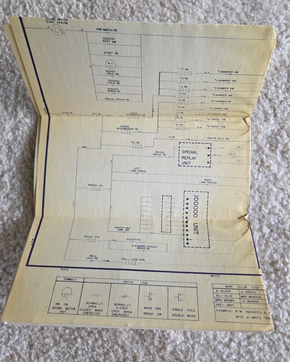 Original Chicago Coin Machine Capri Schematics Arcade