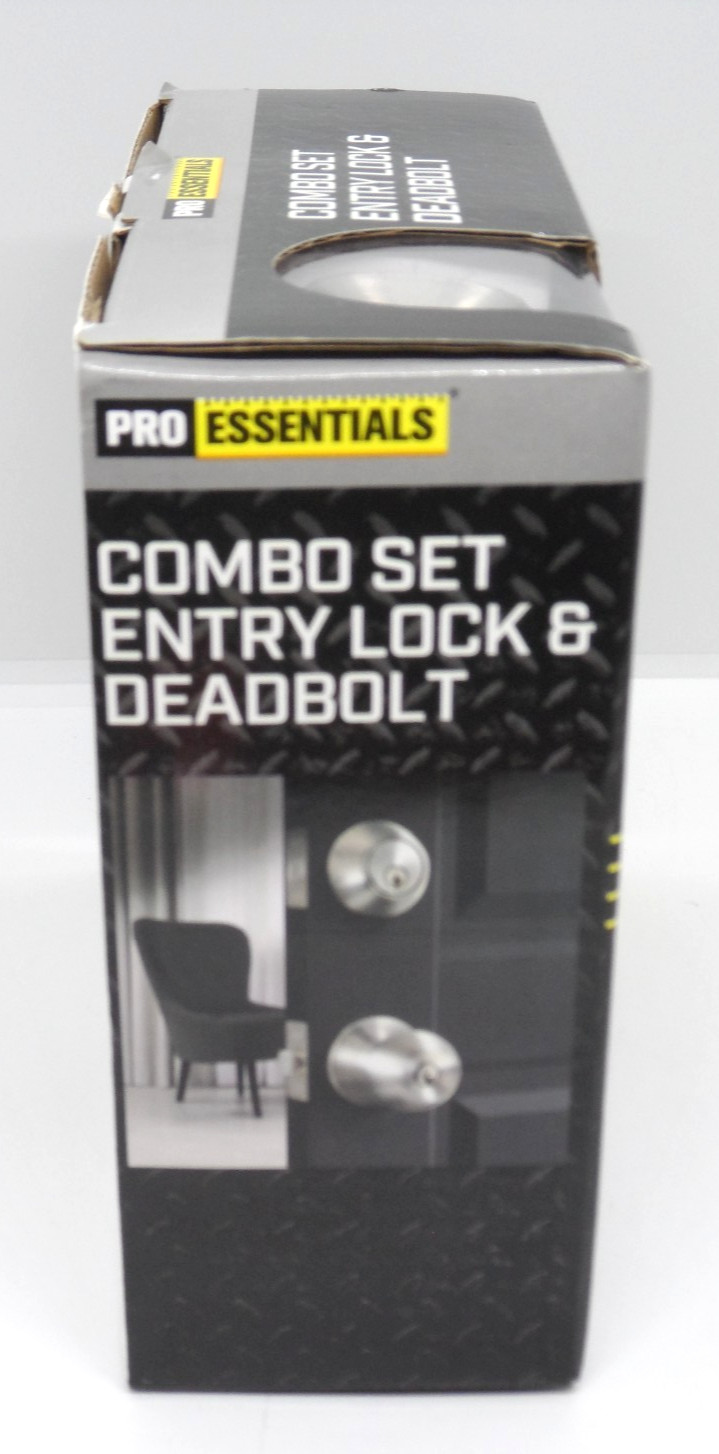 pro essentials combo set entry lock, 4 keys & deadbolt - nib dollar general NEW