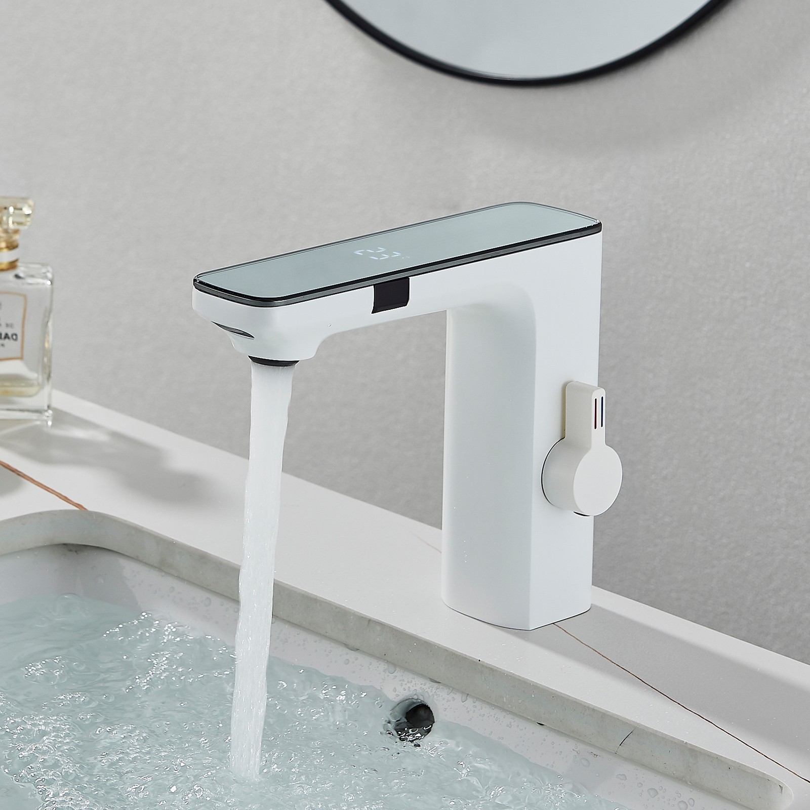 Touchless Bathroom Sink Faucet Automatic Motion Sensor Vanity Faucet Single Hole