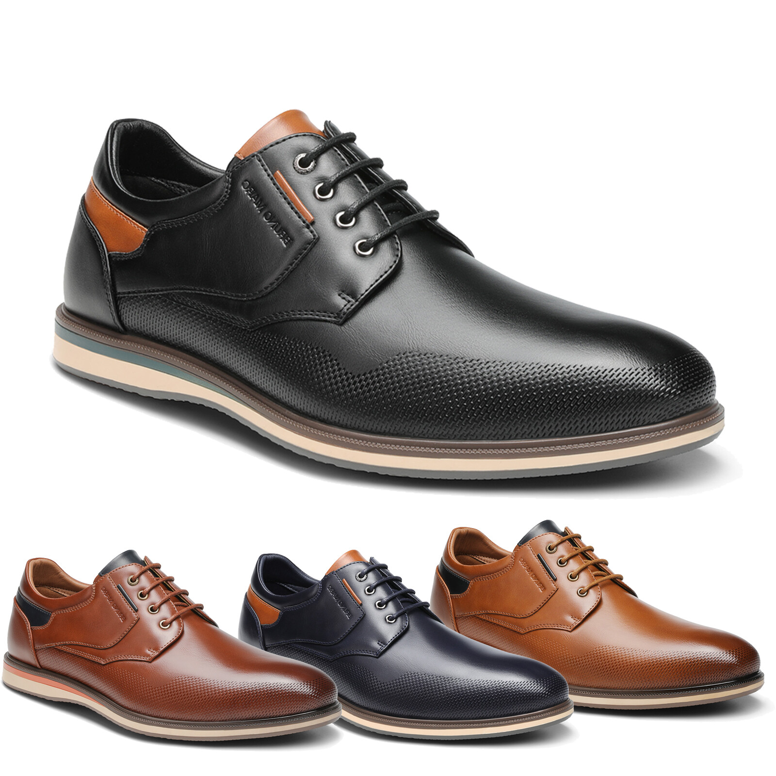 Men's Oxford Dress Shoes Business Derby Formal Casual Shoes US Size 6.5-13