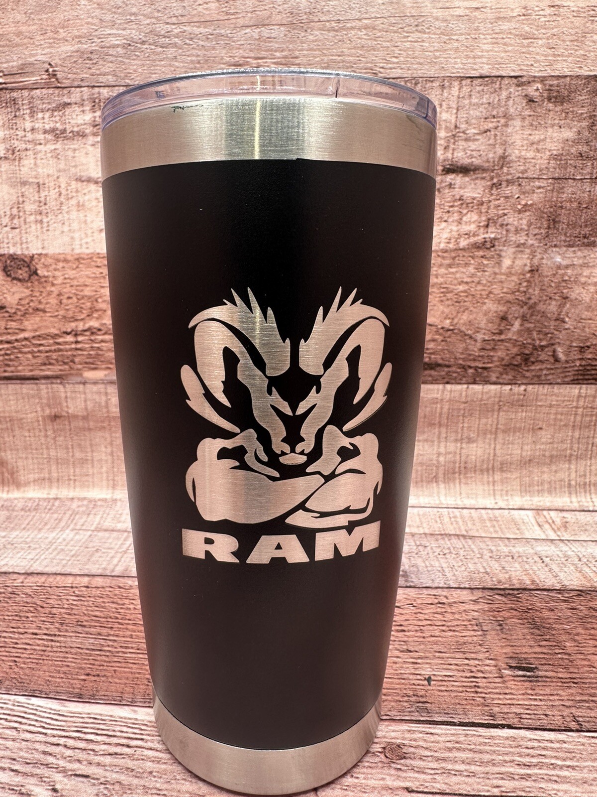 DODGE RAM Logo 20oz – 2 Sided Lasered Engraved👉Insulated Tumbler –with Name