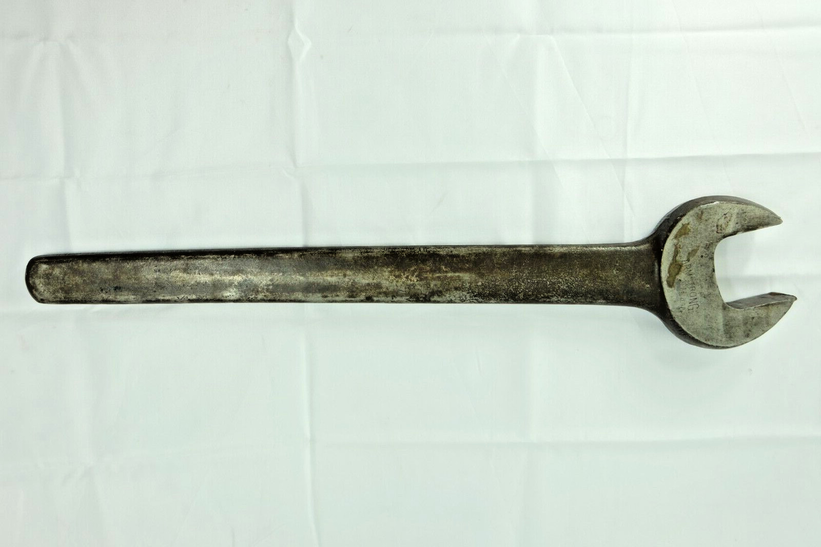 ARMSTRONG Huge 2 1/16 Single Head Open End Wrench Antique Industrial Tool USA