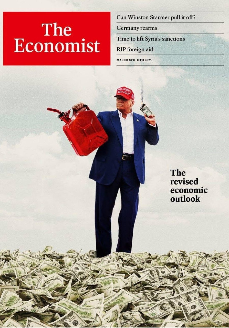 TRUMP ECONOMIST MAGAZINE COVER (NOT MAGAZINE) FRIDGE MAGNET 5" X 3.5"