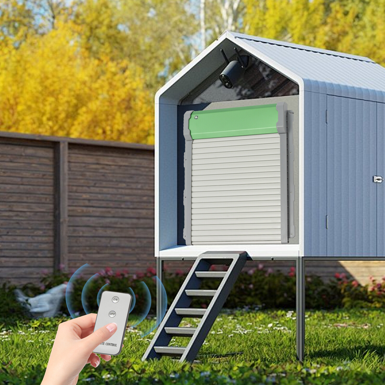 Automatic Chicken Coop Door Solar Powered w/ Light Sensor/ Remote Control/ Timer