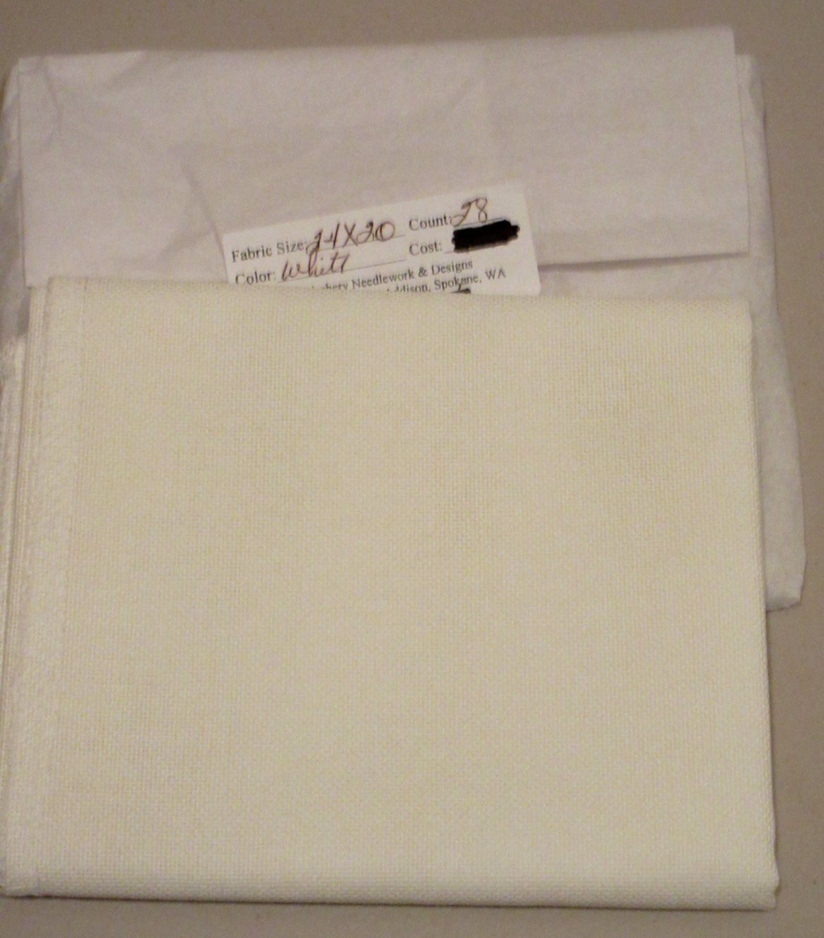 28 ct Wichelt WHITE Linen 24 x 20"
