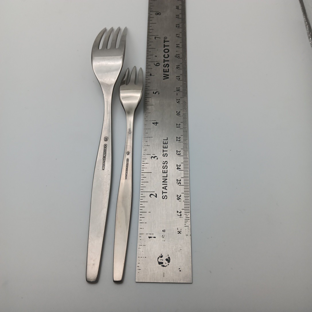 Gorham Montoro Place & Shrimp Fork 2 Piece Set Stainless Flatware Old Stock