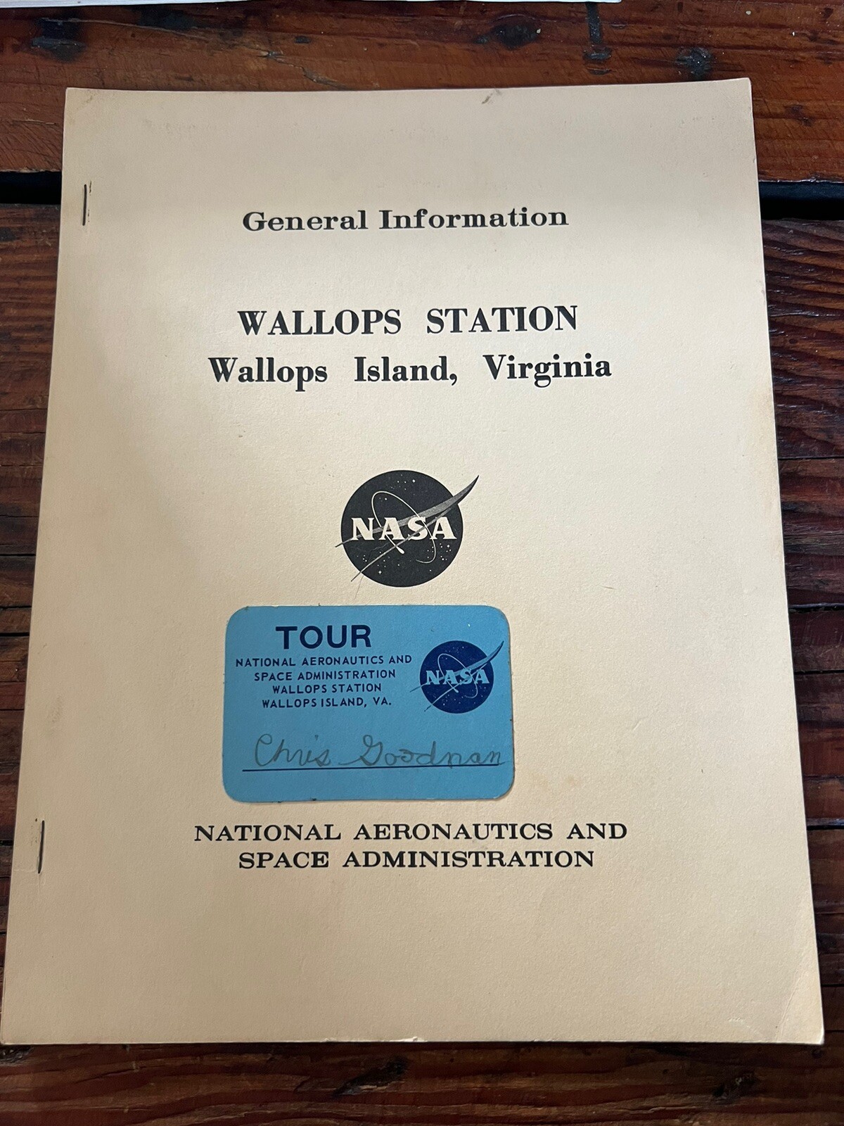 Vintage 1960’s NASA Wallops Station Island VA Info Booklet with Tour Sticker