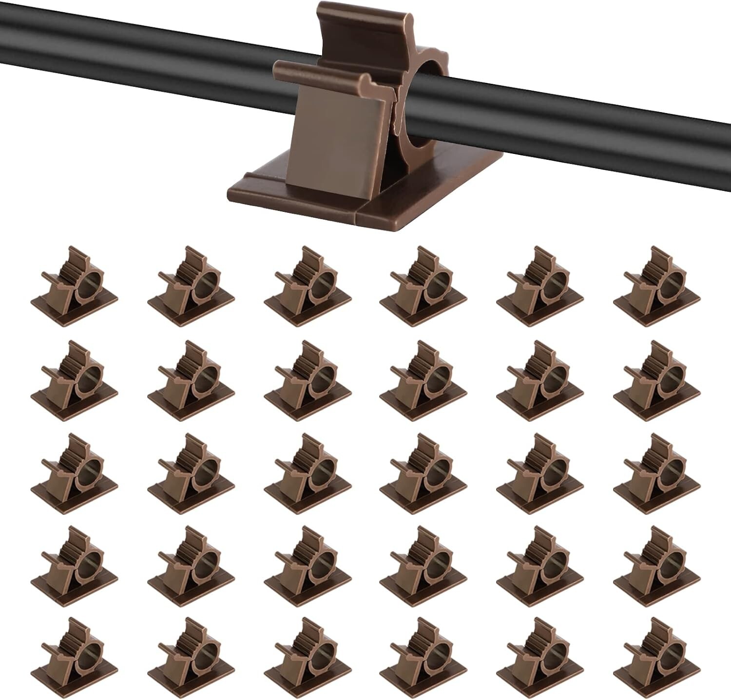 High-Quality Self-Adhesive Cable Clips - 30 Pcs for Efficient Wire Organization