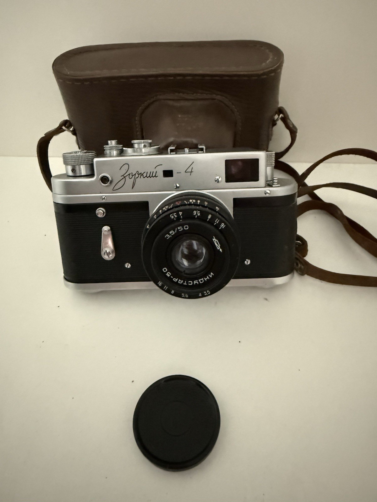 Zorki-4 Soviet Rangefinder Camera + Industar-50+cap,perfectly works