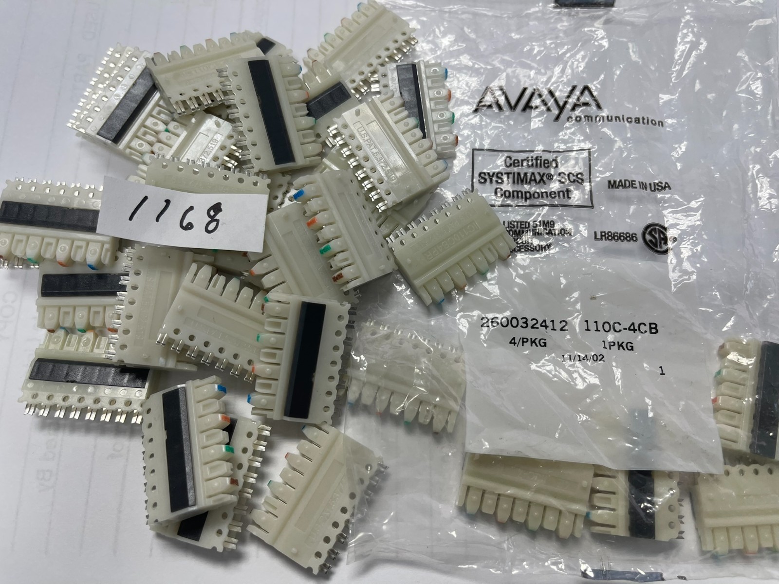 Lucent/Avaya 110C-4CB SYSTIMAX 110 connecting blocks lot - LOT OF 32