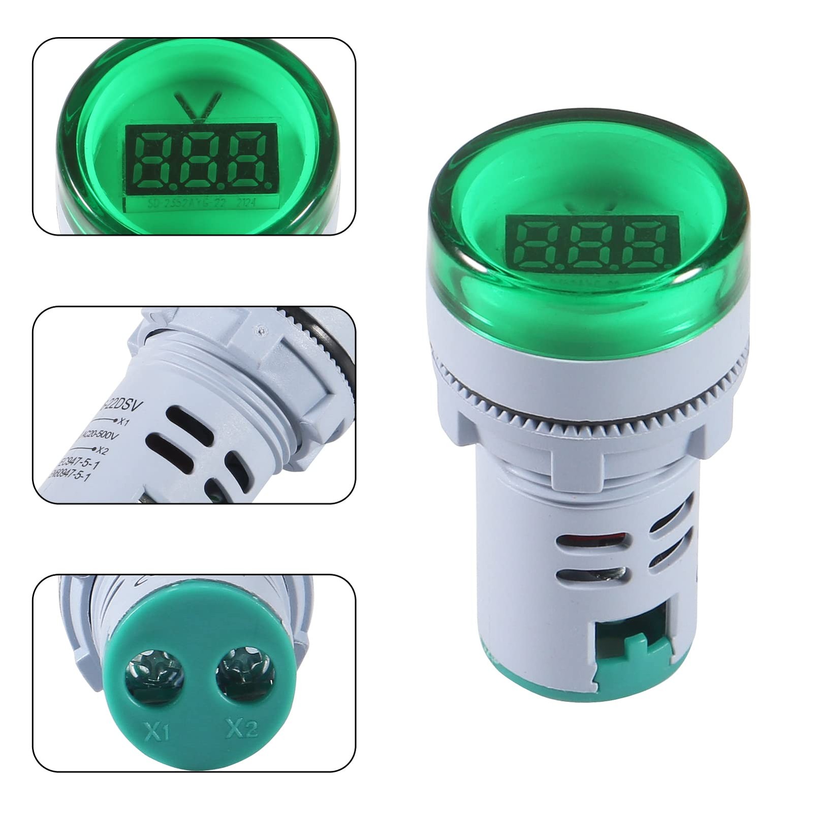 5pcs Digital Dc Voltmeter Led Display Voltage Voltmeter Ac 20500v Voltage Meter