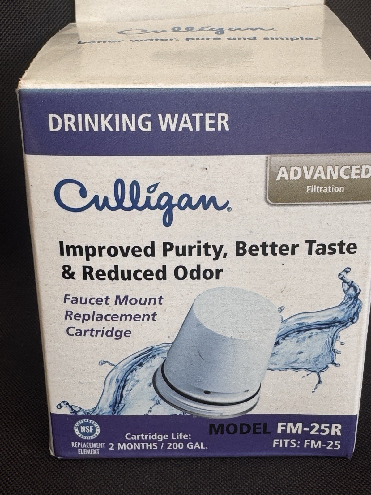 Culligan FM-25R Chrome Faucet Mount  Replacement Filter Cartridge