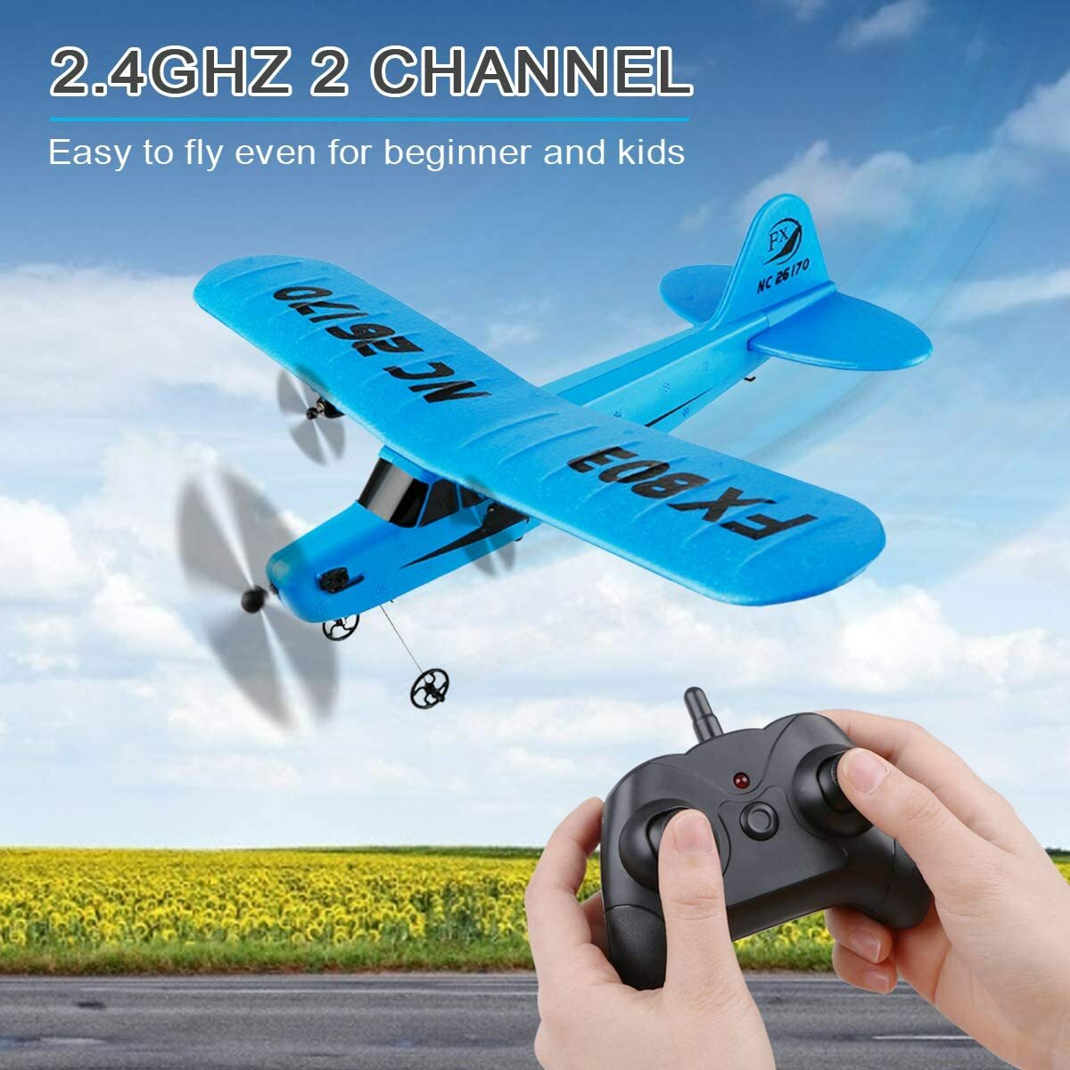 Xmas RC Airplane RTF RC Plane 2.4GHz 2CH Built-in 6-Axis Gyro EPP Remote Glider
