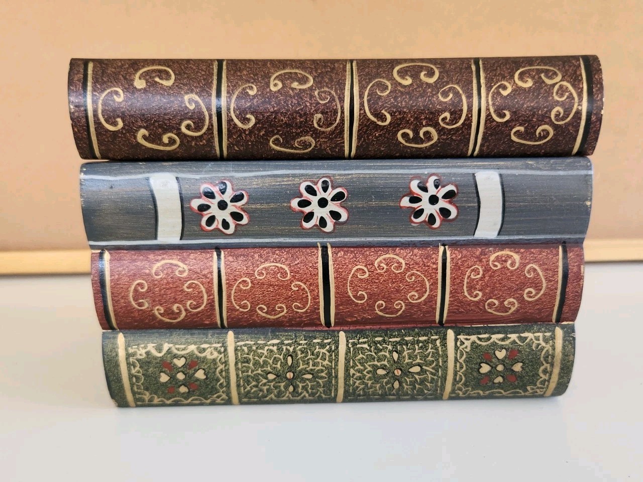 Vintage Faux Book Storage Box Decorative Wooden Hidden Compartment Secret