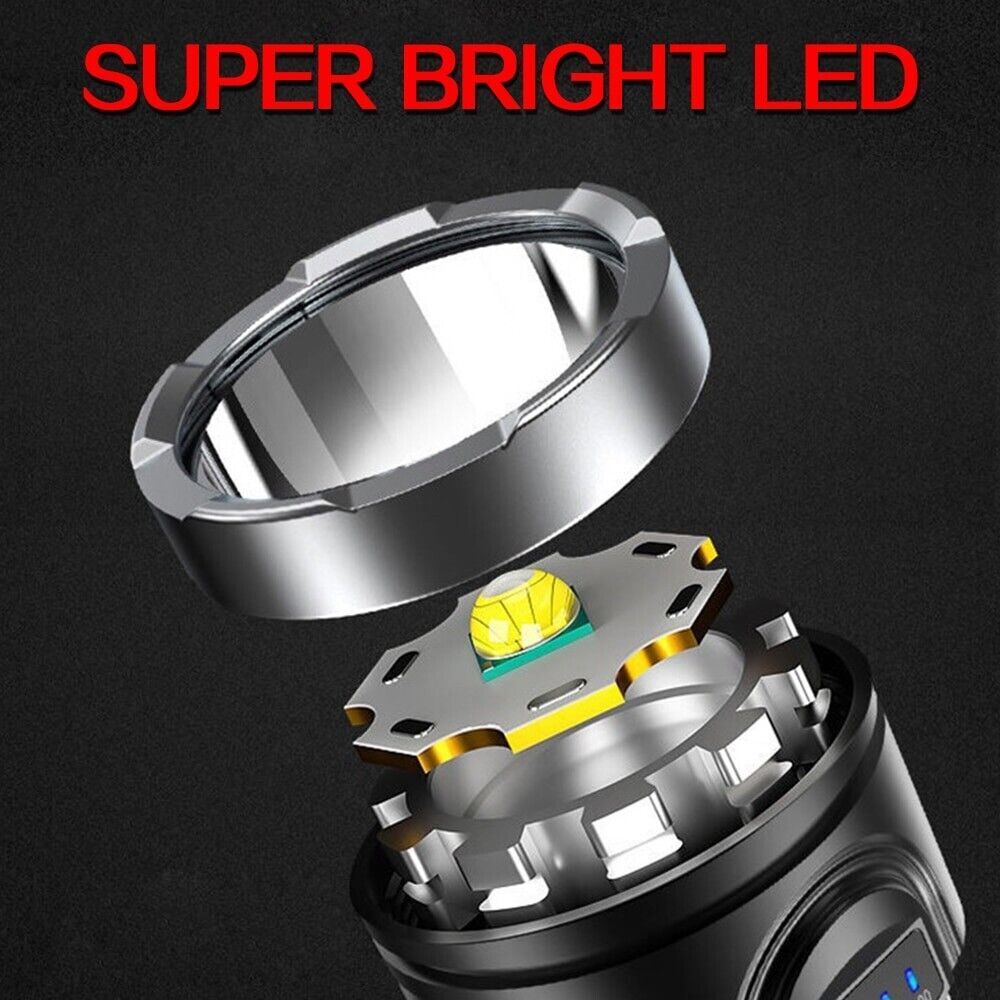Super Bright LED Torch Tactical Flashlight Lantern USB Rechargeable & Battery