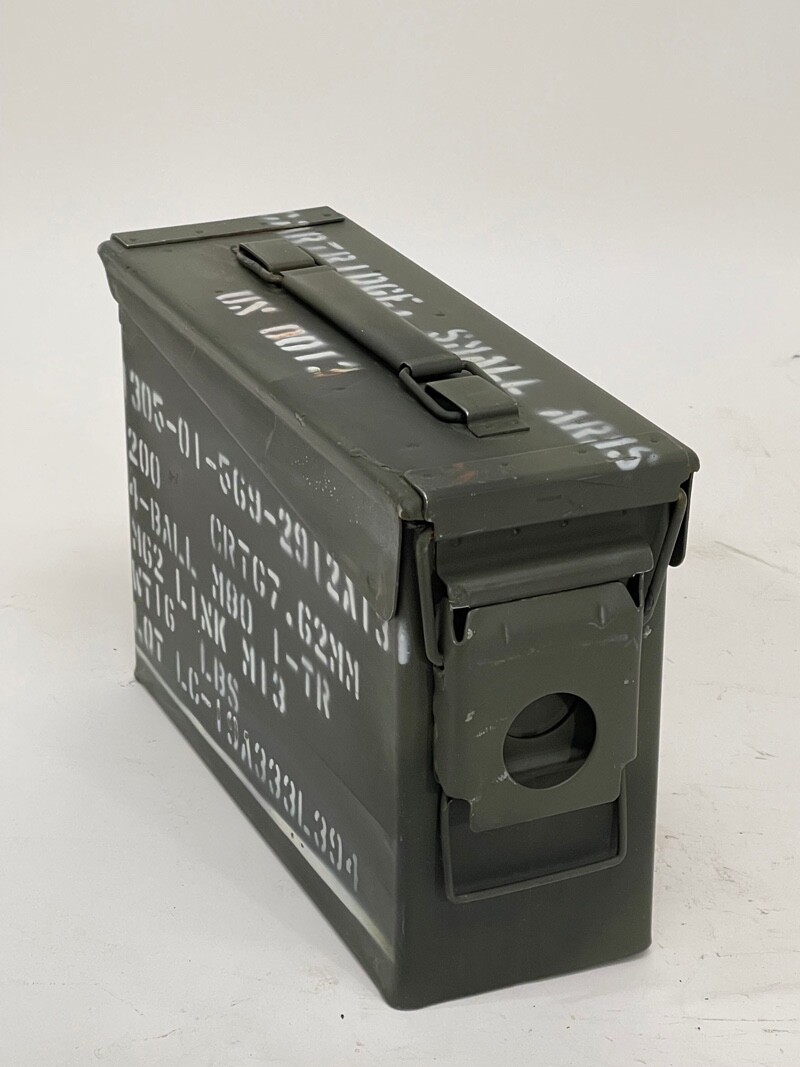 30 Cal Metal Ammo Can – Military Steel Box Ammo Storage - Used